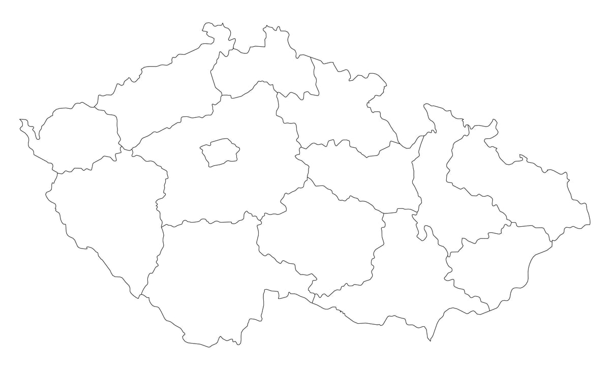 Чехия векторная карта