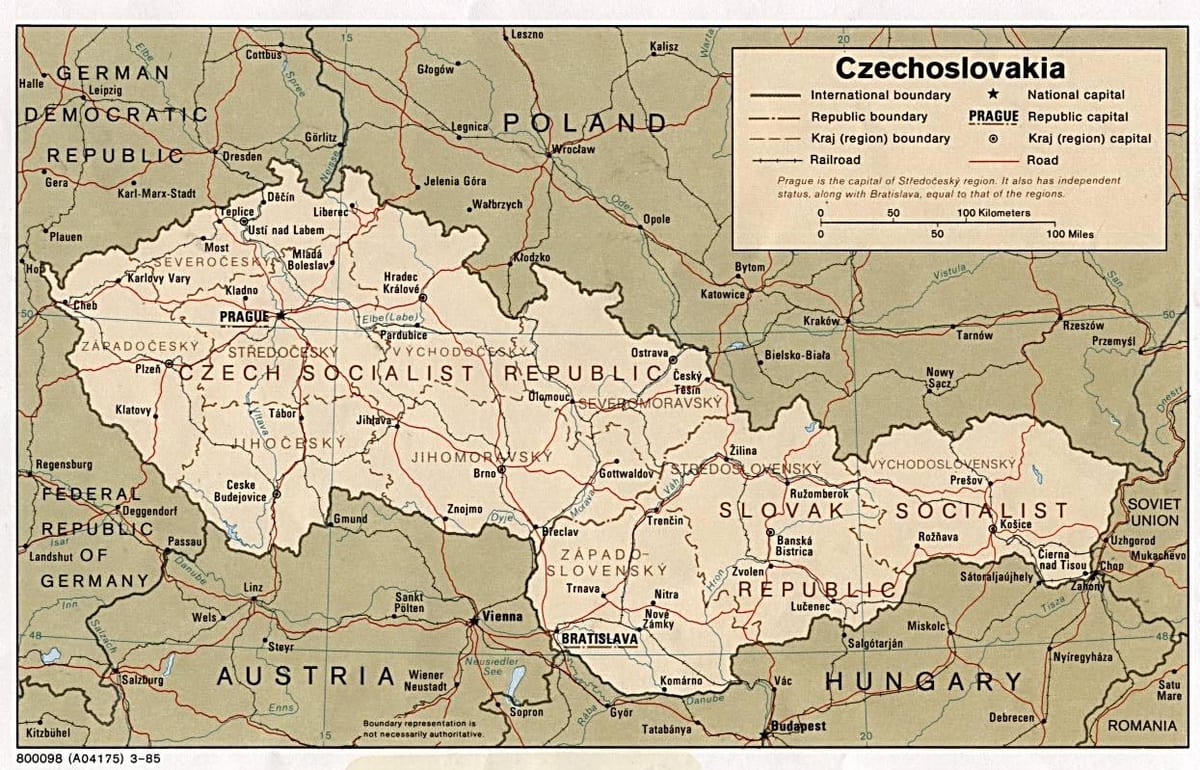 карта Чехословакия 1918