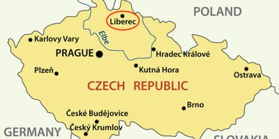 Карта Либерец Чехия