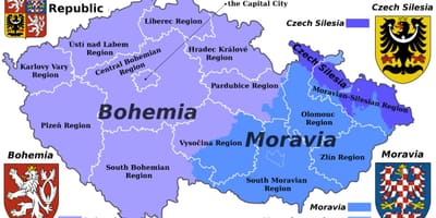 Карта Моравия Чехия