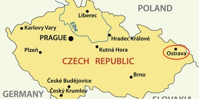 Карта Острава Чехия