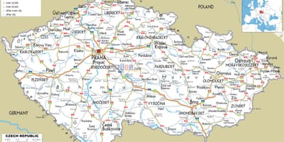 Дороги Чехии карта