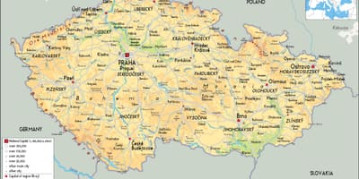 Города Чехии на карте
