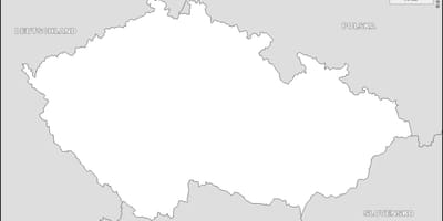 Контурная карта Чехии