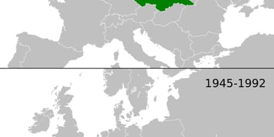 Карта Европы Чехословакия