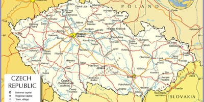 Республика Чехословакия карте