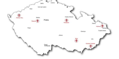 Аэропорты Чехии на карте