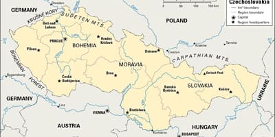 Карта старая Чехословакия