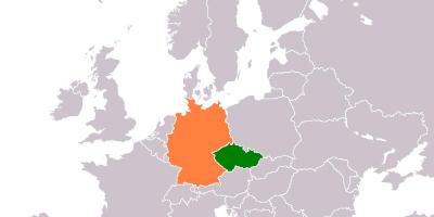 Карта Чехии и Германии
